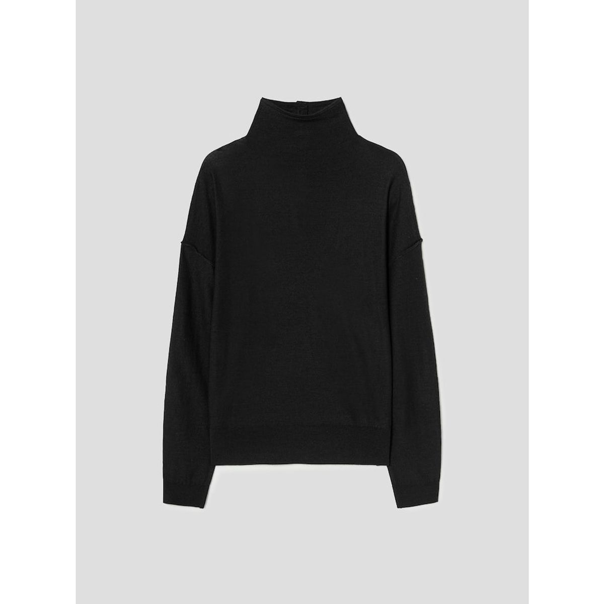 앙개(ANGGAE) Half Neck Button Pullover  Black