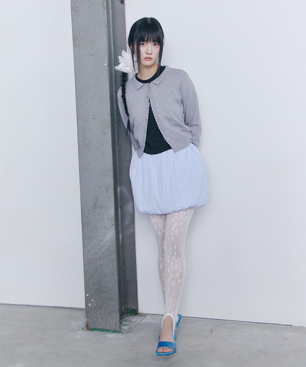 MUSINSA公式 | FOGDAWN Breeze Balloon Mini Skirt (sky blue)
