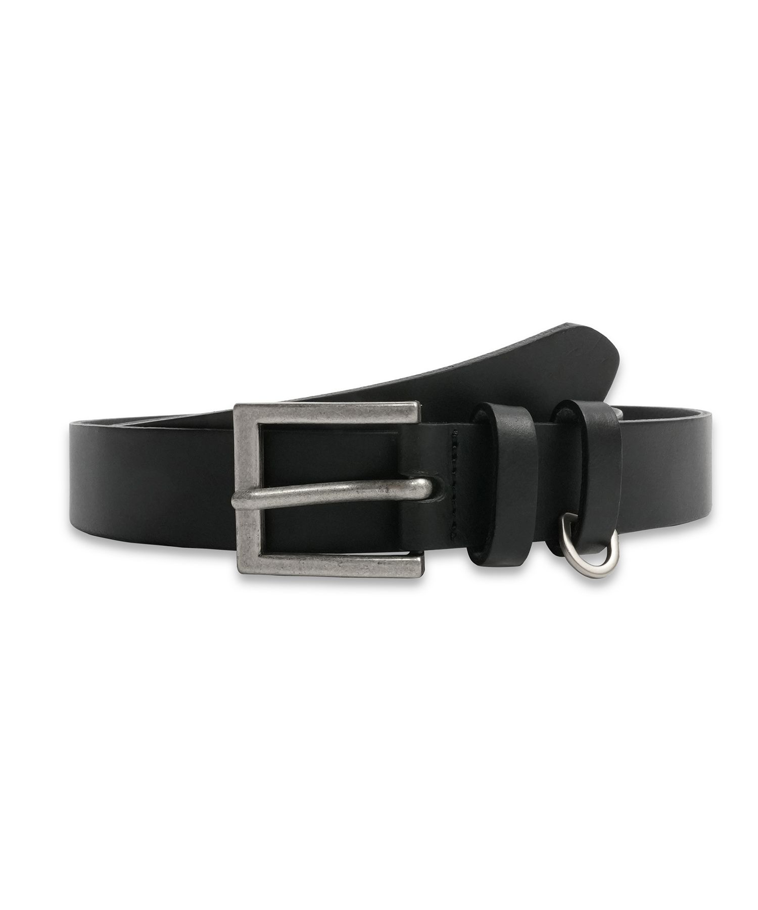 ●DOFFJASON● Cowhide Double Loop Belt BLACK DJCBT002BLK MUSINSA | DOFFJASON Cowhide Double Loop Belt BLACK