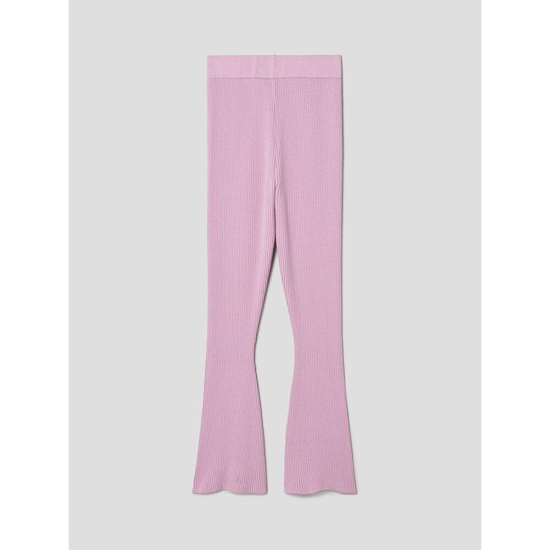 Flare Knit Flare Pants  Pink