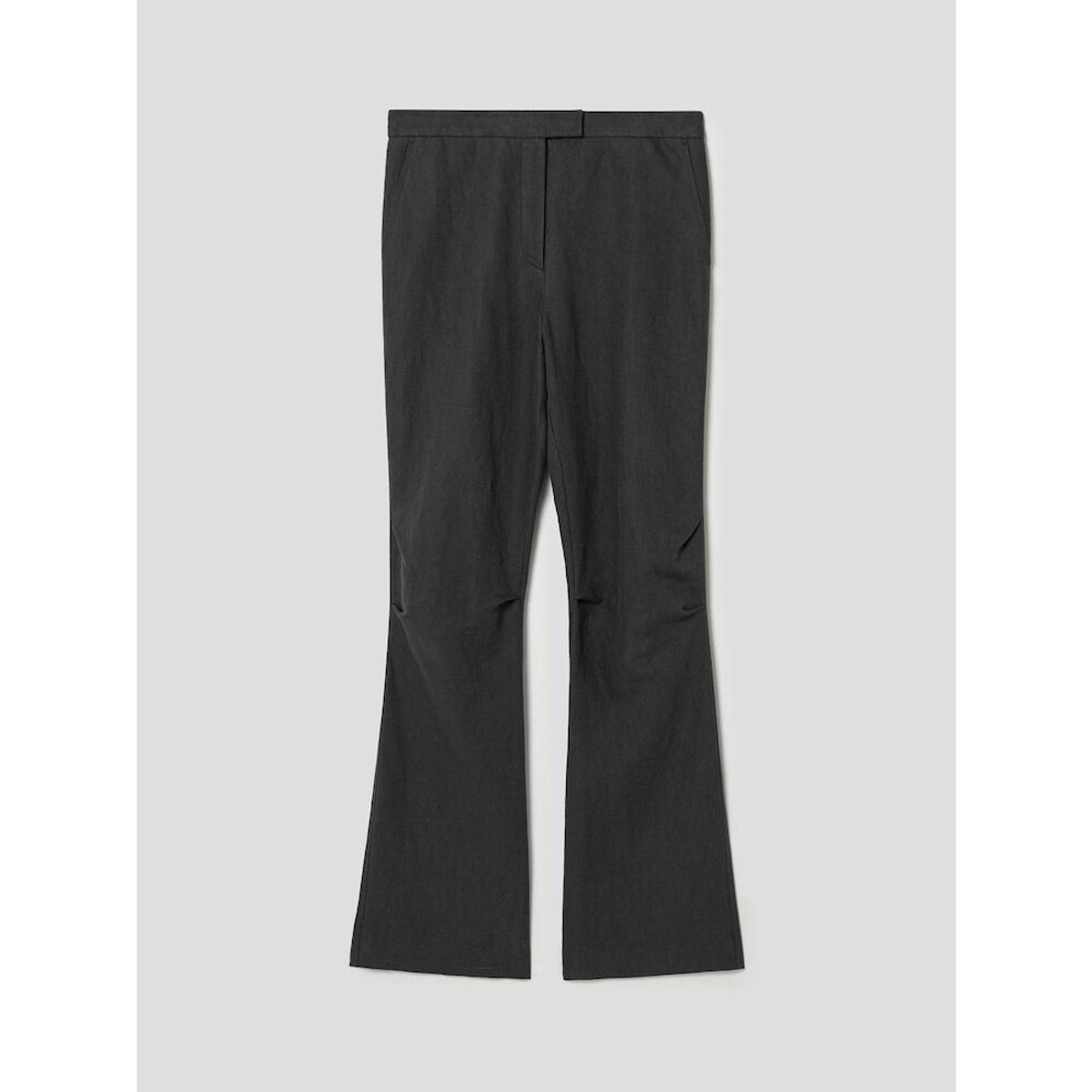 앙개(ANGGAE) Laundry Cotton Tuck Detail Pants   Dark Grey