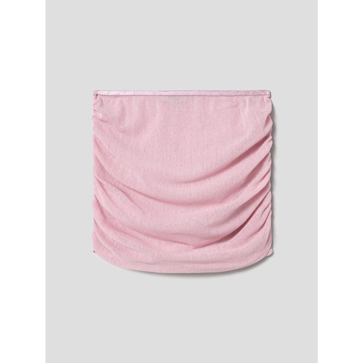 앙개(ANGGAE) Mesh Shirring Short Skirt  Pink