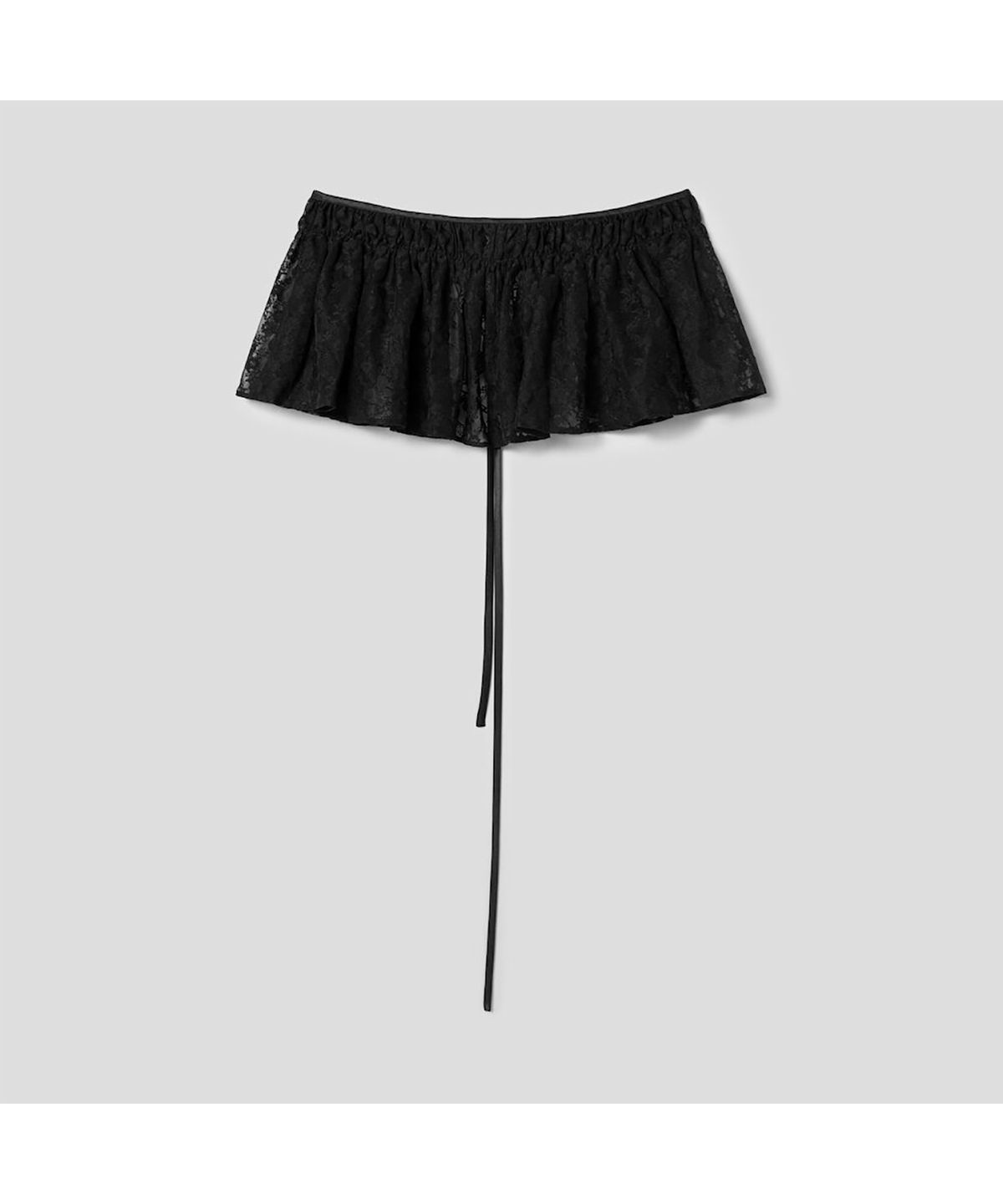 앙개(ANGGAE) Lace Chouchou Wrap Skirt  Black