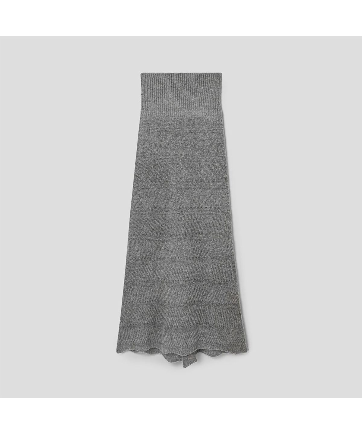 앙개(ANGGAE) Alpaca Blend Long Knit Skirt  Grey