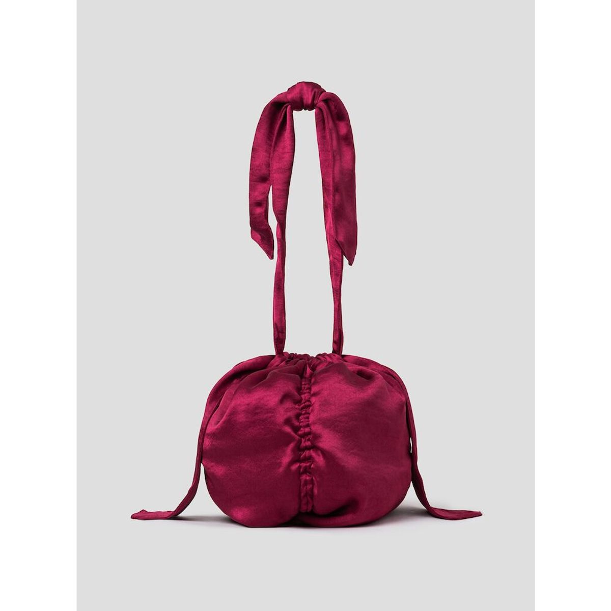 앙개(ANGGAE) Satin Mini Ball Bag  Pink