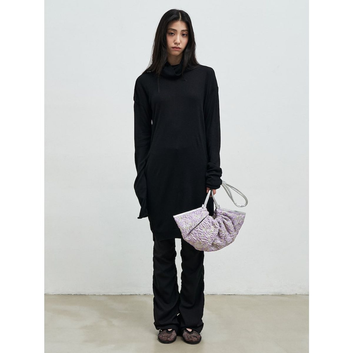 앙개(ANGGAE) Fan Jacquard Bag  Pink