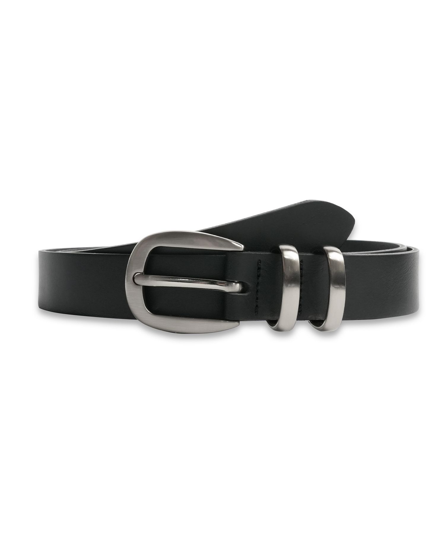 ●DOFFJASON● Cowhide Double Loop Belt BLACK DJCBT002BLK MUSINSA | DOFFJASON Cowhide Double Loop Belt BLACK