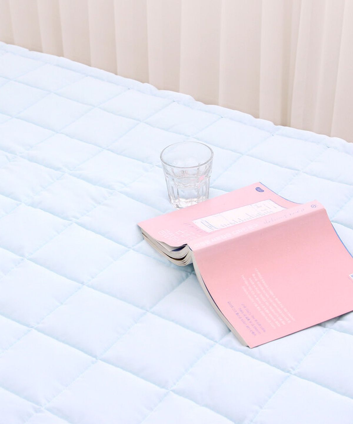 나라홈데코(NARAHOMEDECO) 코지엔 먼지없는 고정밴드 베이직 침대패드 블루