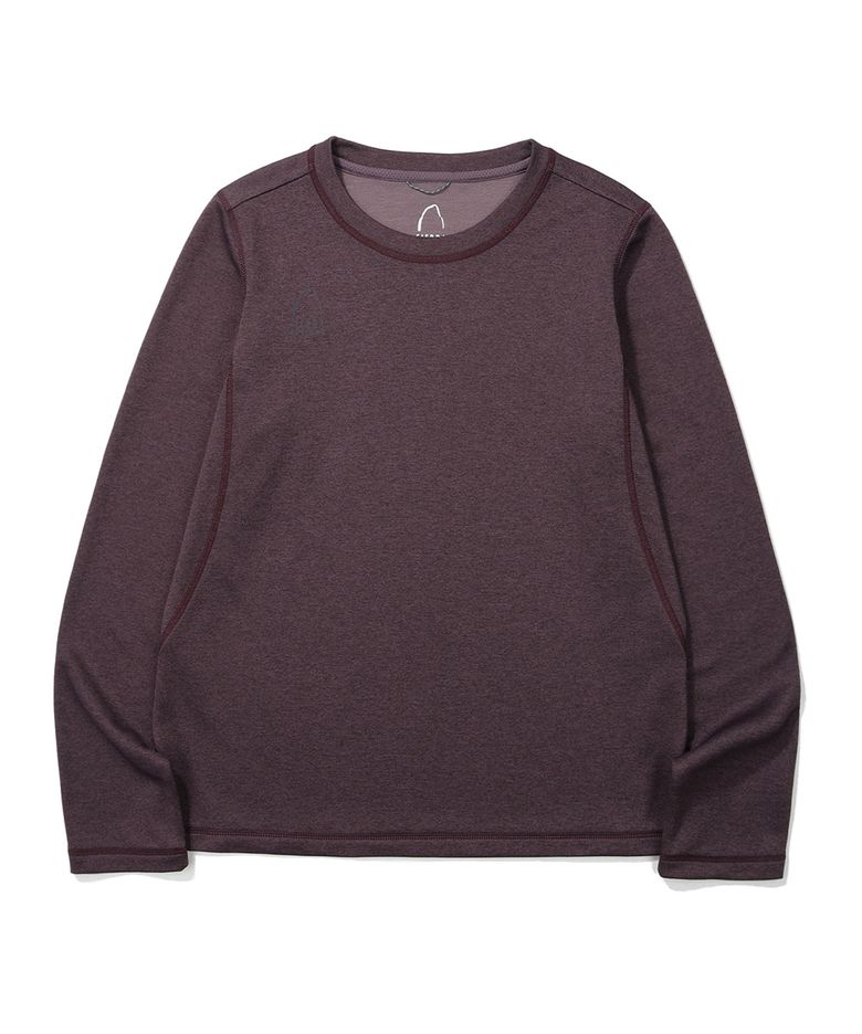 W) 시에라(SIERRA) 하프돔 로고 긴팔 티셔츠 BURGUNDY