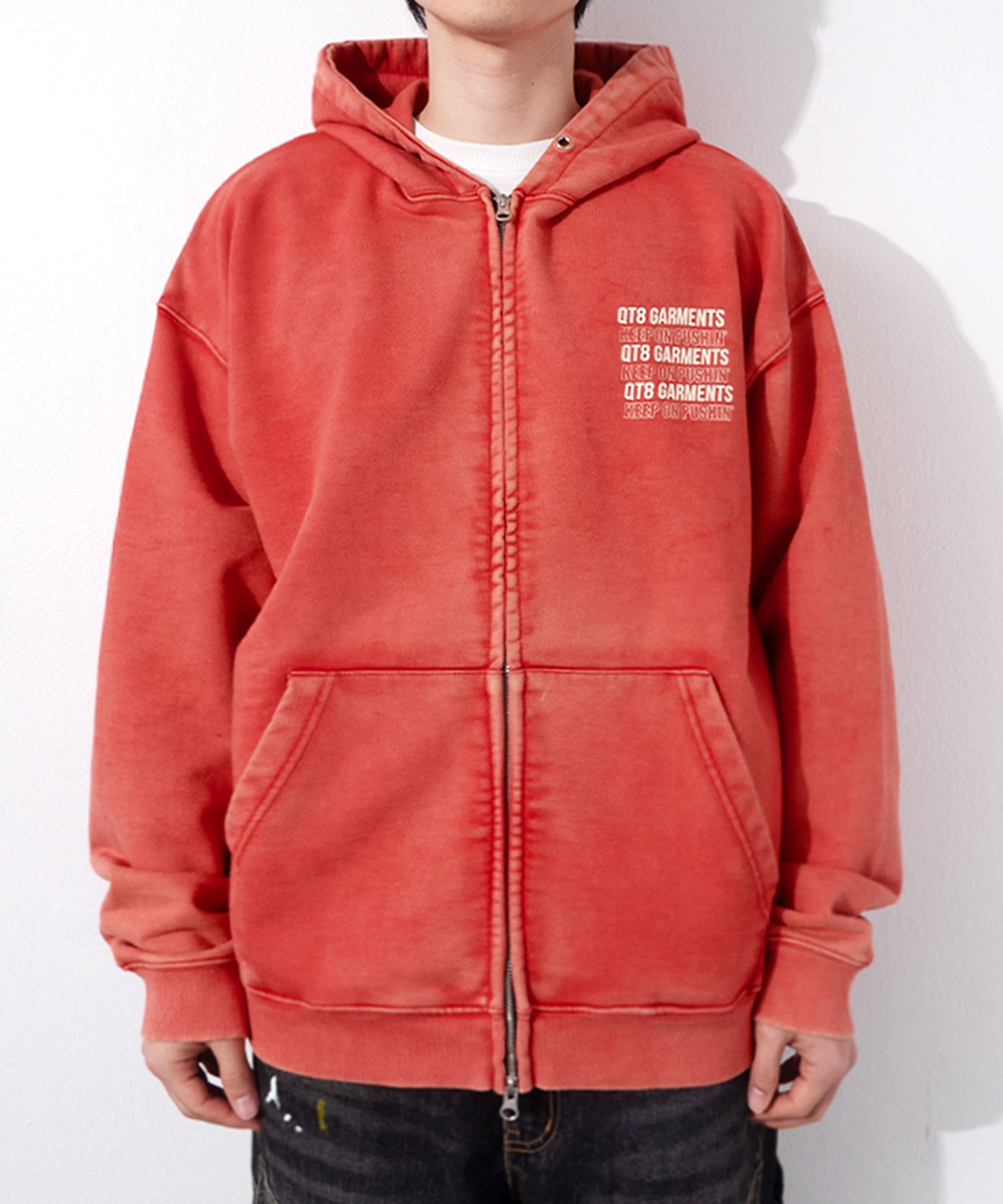 QT8 GARMENTS ジャケット　レッド　ジャンパー　ブルゾン GB オールドトラックジャケット - QT8 GARMENTS | 60% - アジア