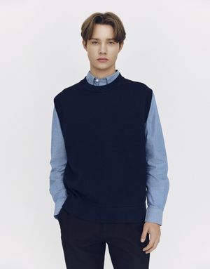 라운드 니트 조끼(7GG) 055509 [2color]