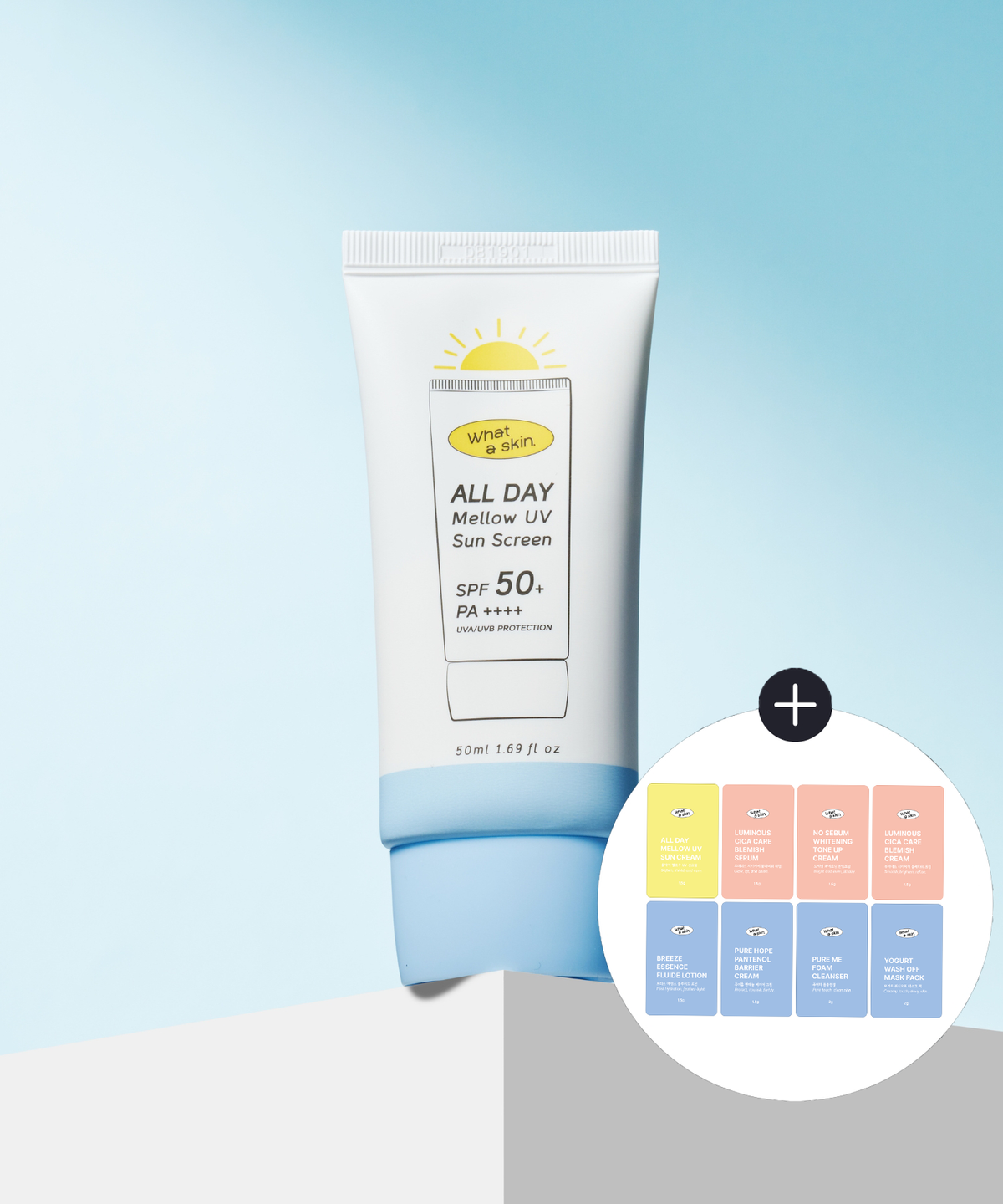 와더스킨(WHATASKIN) 올데이 멜로우 유브이 선크림 SPF50+/PA++++ 50ml