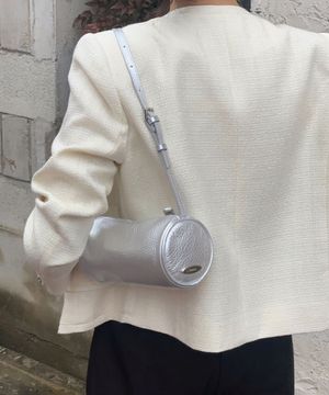 지니 써클 미니 숄더백  실버 [소가죽]