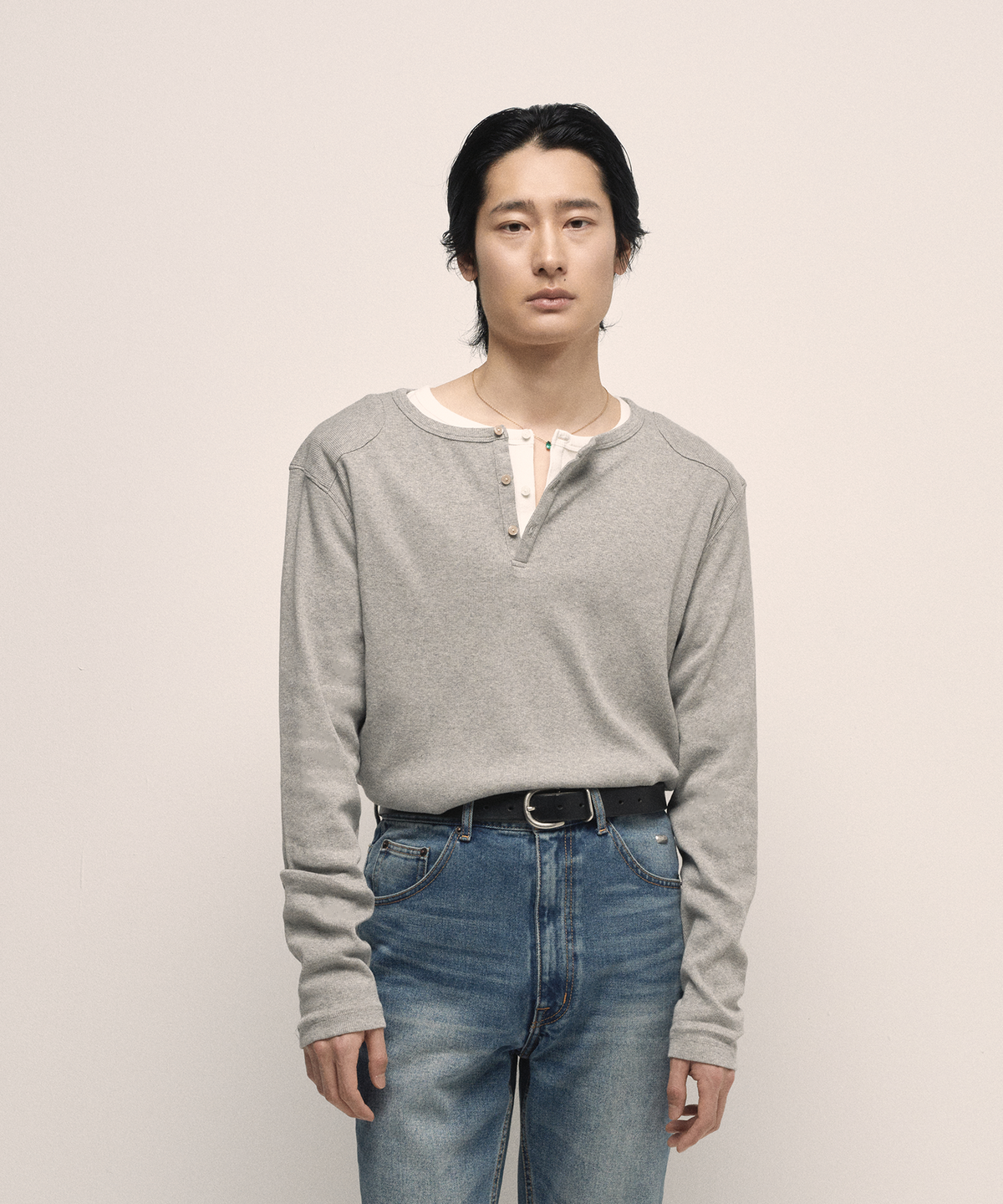 무라(MURRA) 아에르 헨리 셔츠 _ 그레이