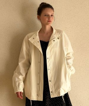 GENA LOGO COTTON JACKET CREAM