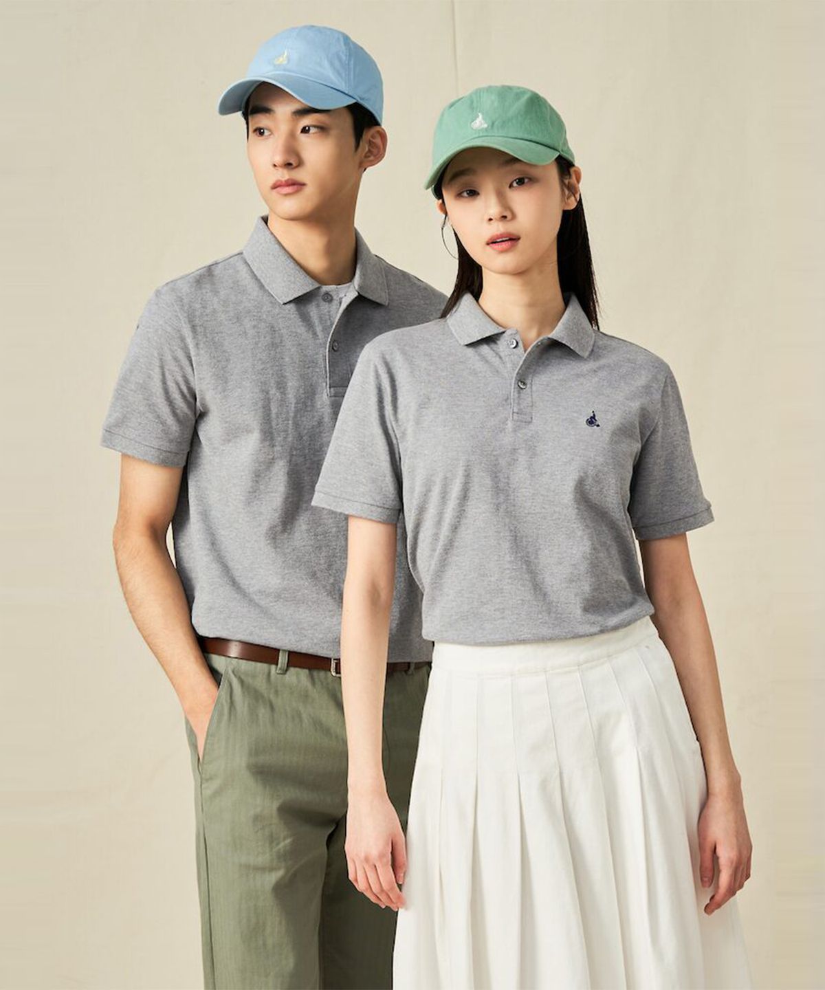 빈폴 멘(BEANPOLE MEN) [Essential] 남녀공용 수피마 코튼 피케 티셔츠  그레이 (BC5242E113)