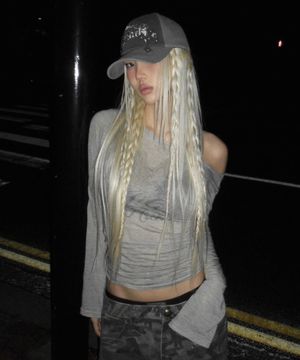 [키짱 착용] CROSS PATCHED PISTOL BALLCAP_GY