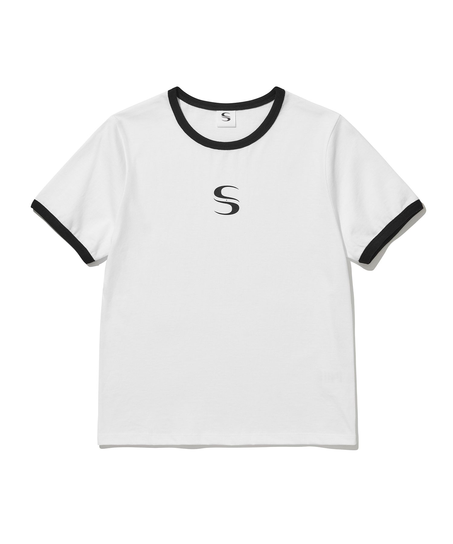 【SORANO】SORANO Single Logo Ringer T-Shirt MUSINSA公式 | SORANO SORANO Single Logo Ringer T-Shirt [2Color]