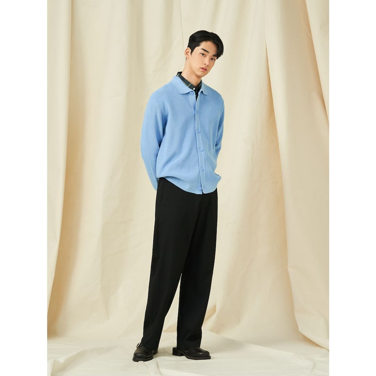 빈폴 멘(BEANPOLE MEN) 봄 와이드 슬랙스  블랙 (BC5121C185)