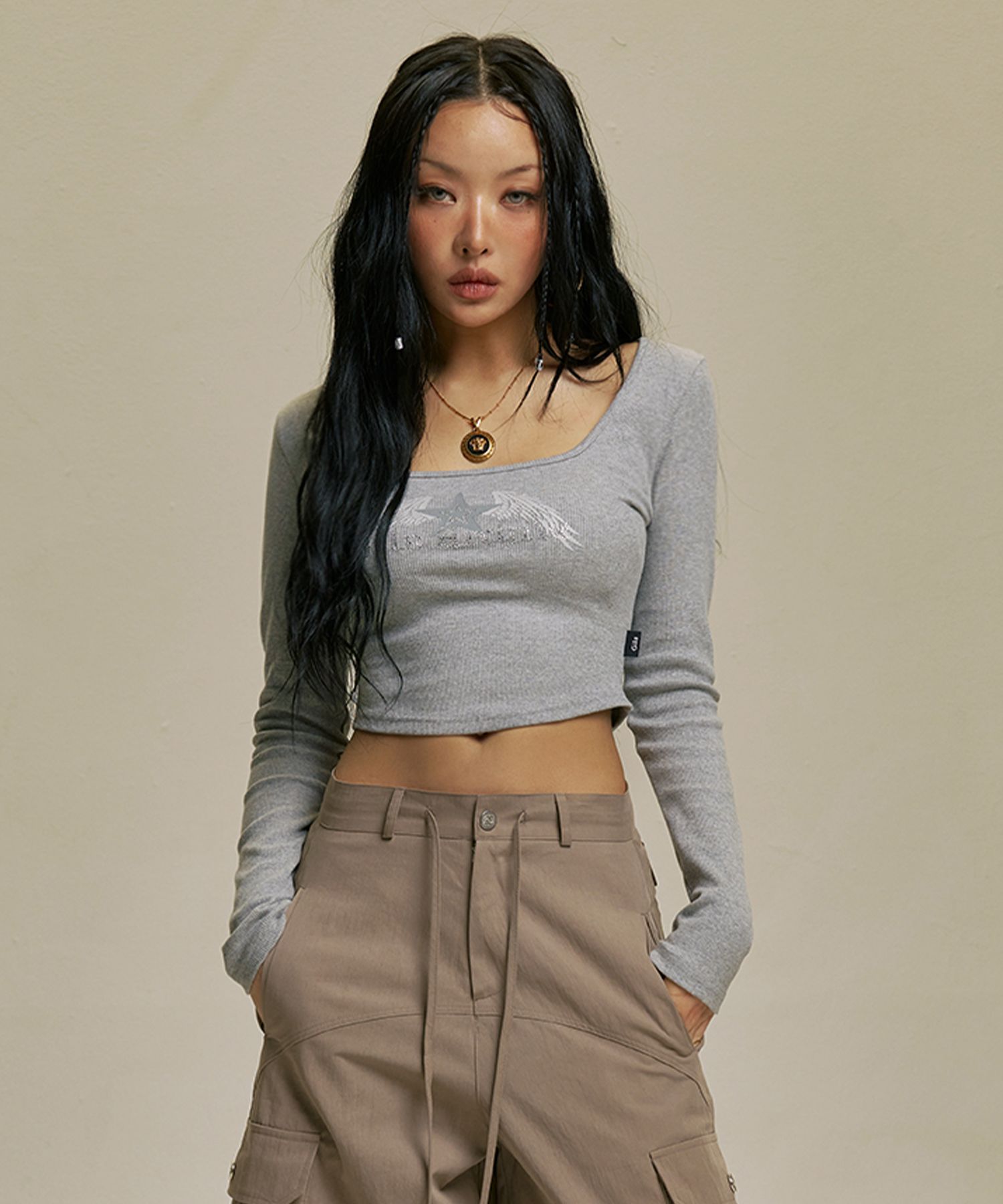 GILA ARCHIVE☆STAR WING SHEER LONG SLEEVE STAR WING SHEER LONG SLEEVE_BK - GILA ARCHIVE | 60% - Asian