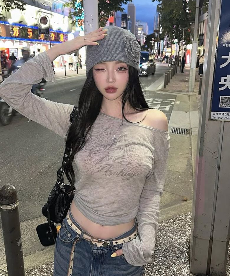 STAR WING SHEER LONG SLEEVE_GY