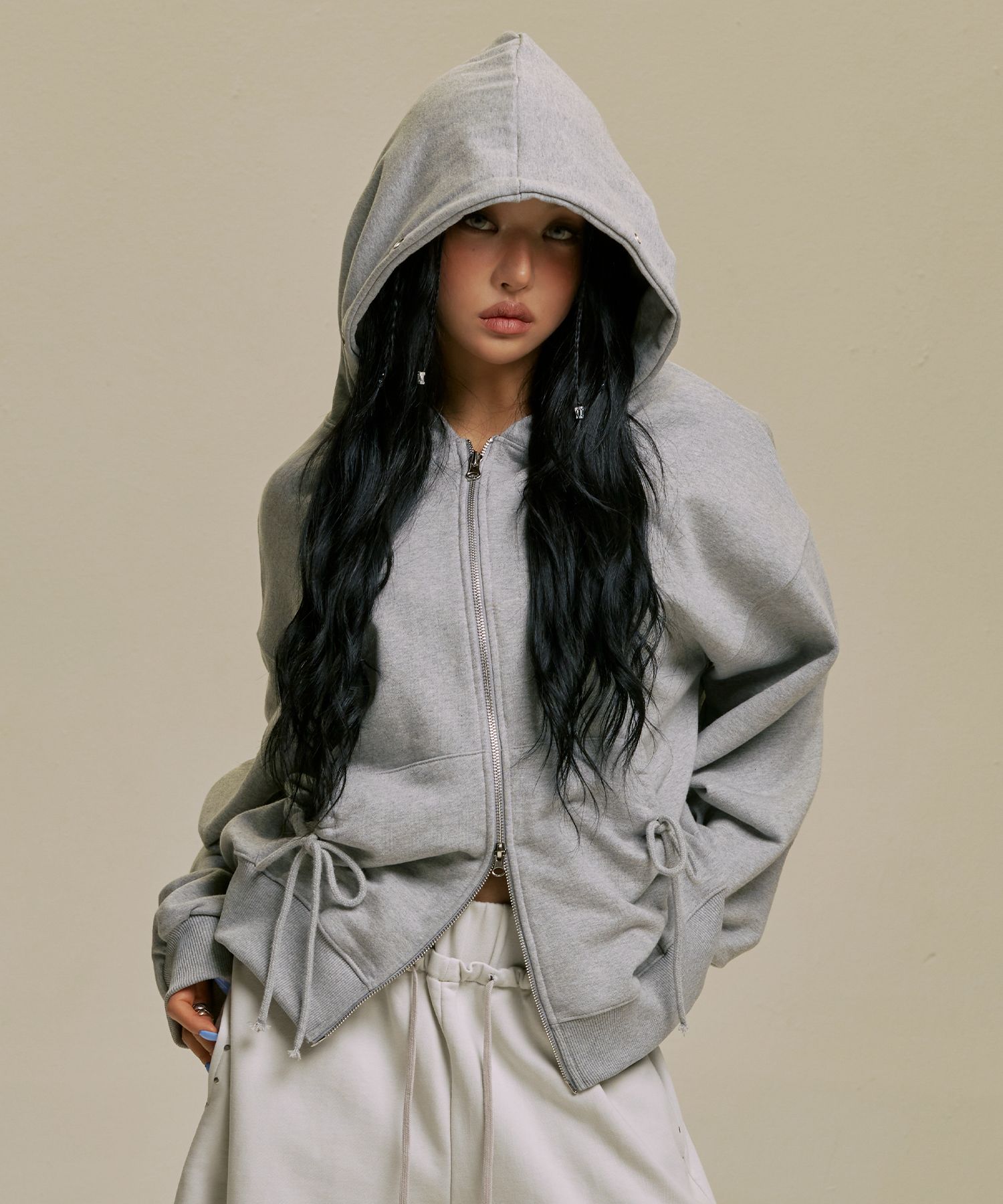 MUSINSA | GILAARCHIVE STAR WING HOOD ZIP-UP_GY