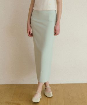 GENA CLASSIC MAXI SKIRT REED GREEN