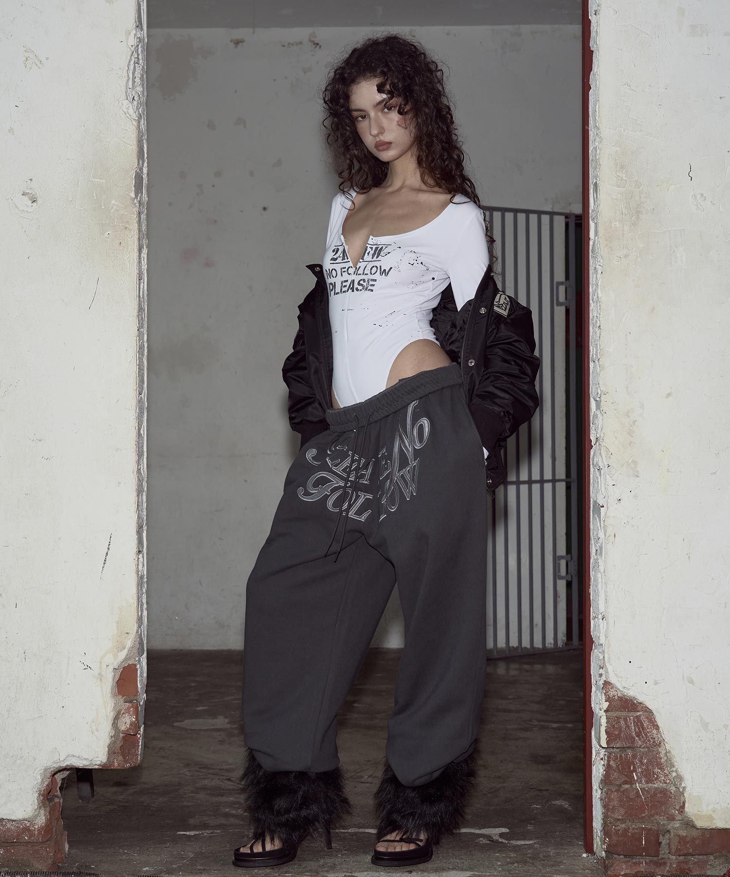 ☆Pleasenofollow☆ Mami Wide Sweat Jogger Cool Navy PNBDPT00 snowsong-Women-s-Pants-Wide-