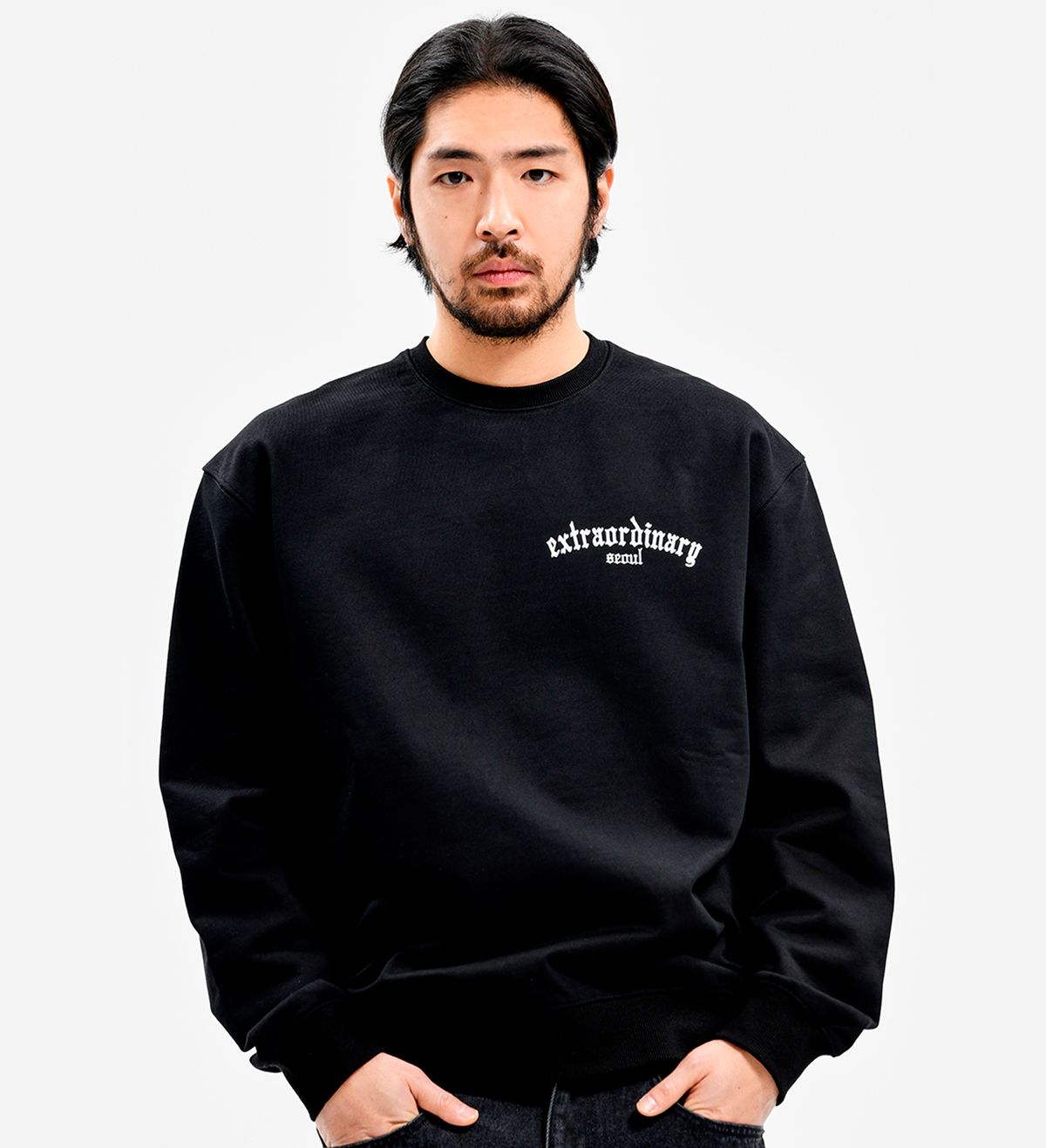 엑스트라오디너리(EXTRAORDINARY) KING TAROT CREWNECK BLACK