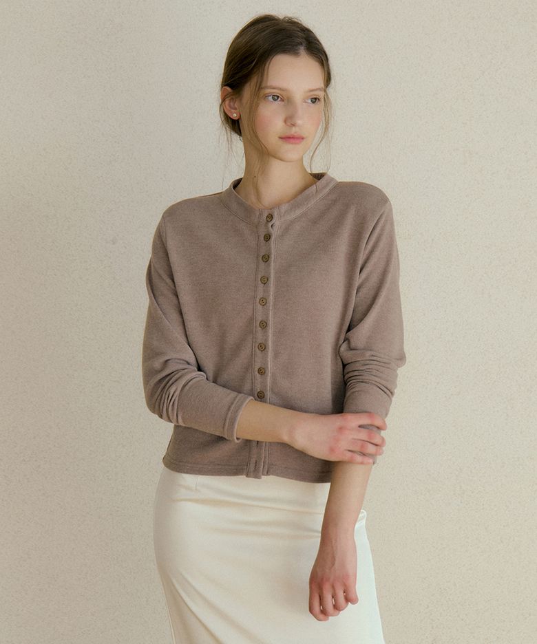 GENA BUTTON CARDIGAN MOCAMUS
