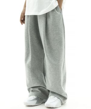 자이언트핏 원턱 스웻 팬츠 (멜란지그레이)