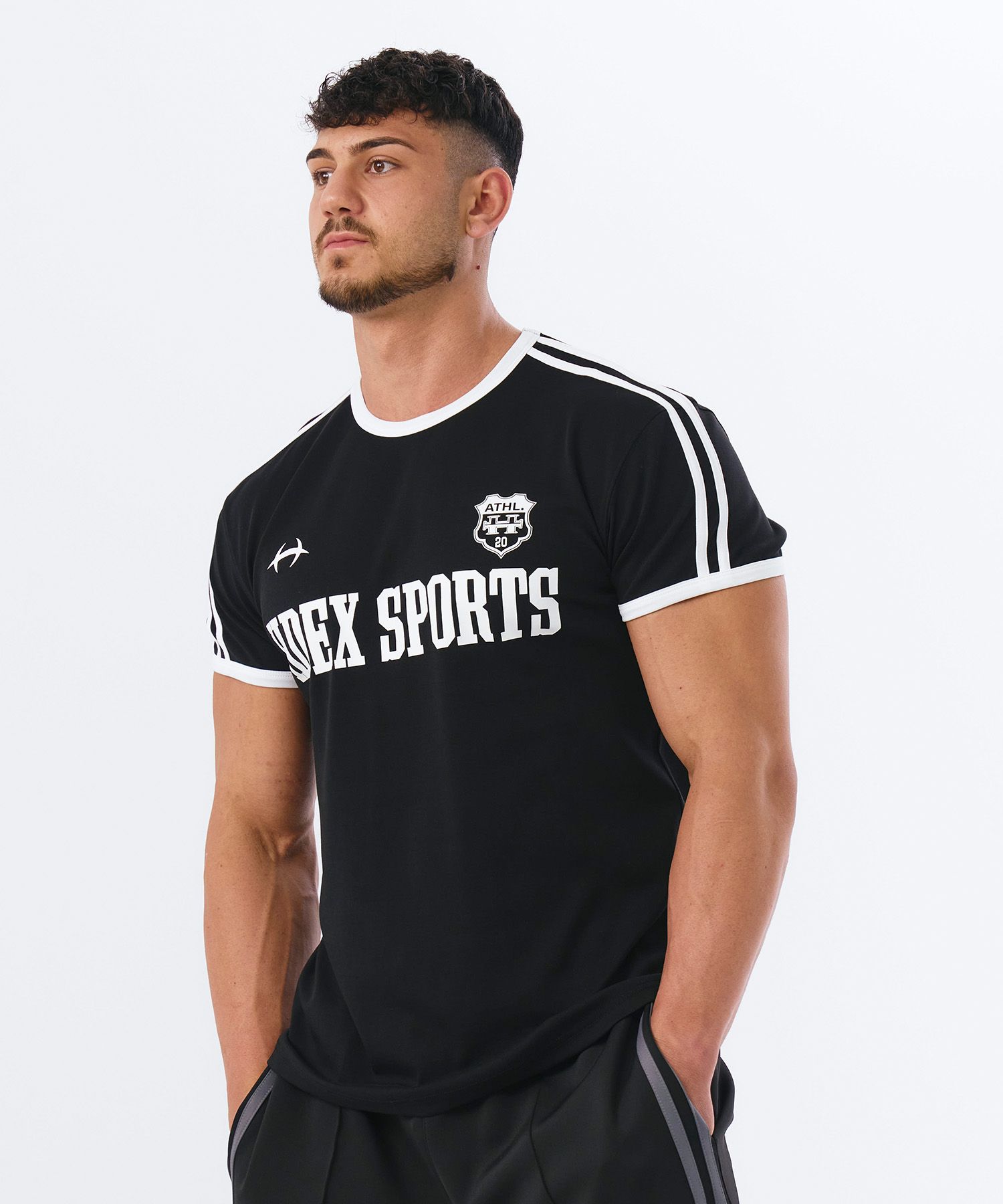 HDEX ■ Sporty Ringer Muscle Fit Short Sleeve MUSINSA | HDEX Sporty Ringer Muscle Fit Short Sleeve (Black)
