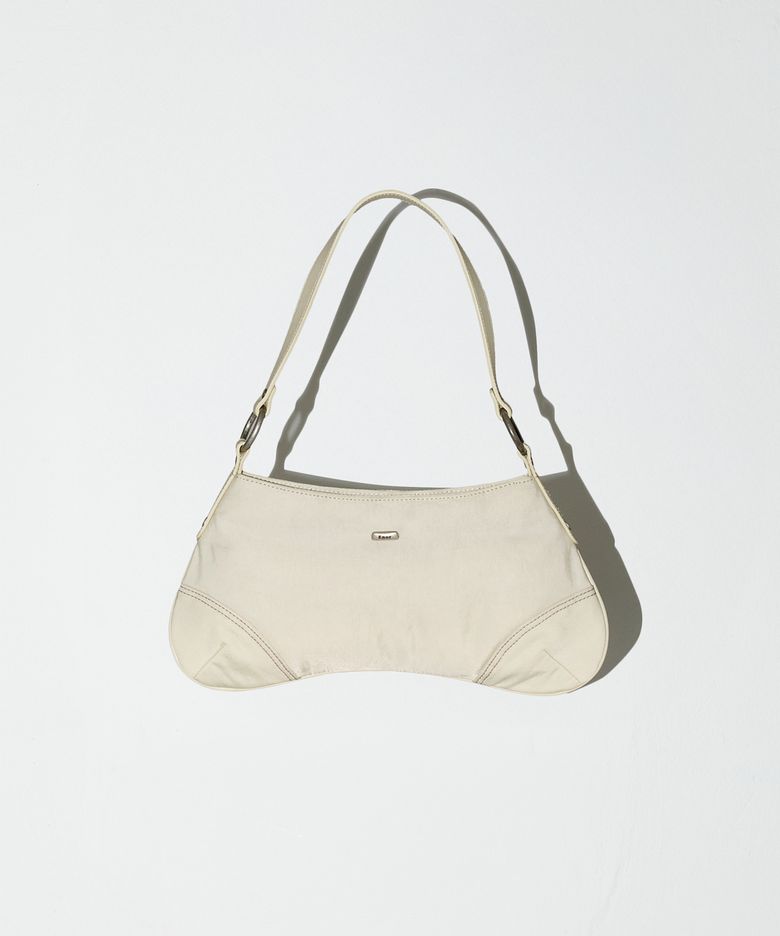 RIVET STITCH HOBO BAG - IVORY