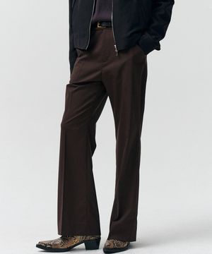 라이트 울 플레어 슬랙스 (브라운)