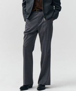 라이트 울 플레어 슬랙스 (그레이)