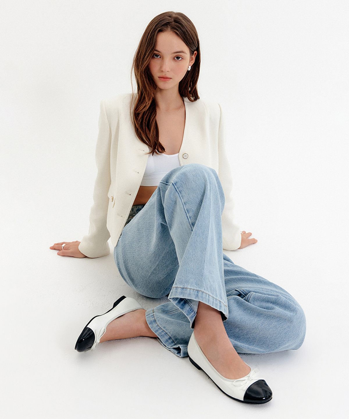 룩캐스트(LOOKAST) 앨리 리본 플랫 슈즈 / ALLY RIBBON FLAT SHOES_3colors