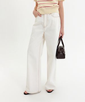 릴리 와이드 데님 팬츠_화이트 / LILY WIDE DENIM PANTS_WHITE