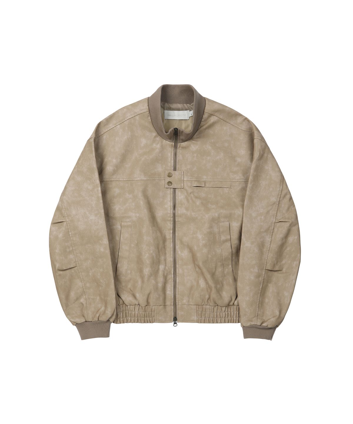 세컨모놀로그(SECONDMONO) Washed Faux Leather Blouson [BEIGE]_SEJK024BEIGE