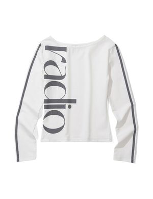 W. Radio Lettering Slim Fit Long Sleeve [IVORY]_SEWTS001IVORY
