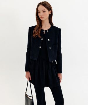 엘라 트위드 자켓_블랙 / ELLA TWEED JACKET_BLACK