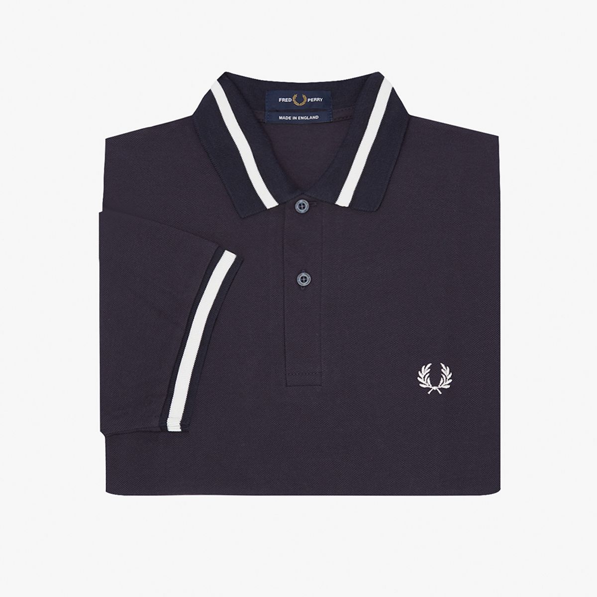 프레드페리(FRED PERRY) [M2] 싱글 팁 프레드페리 셔츠 - 네이비/스노우화이트 M2-797