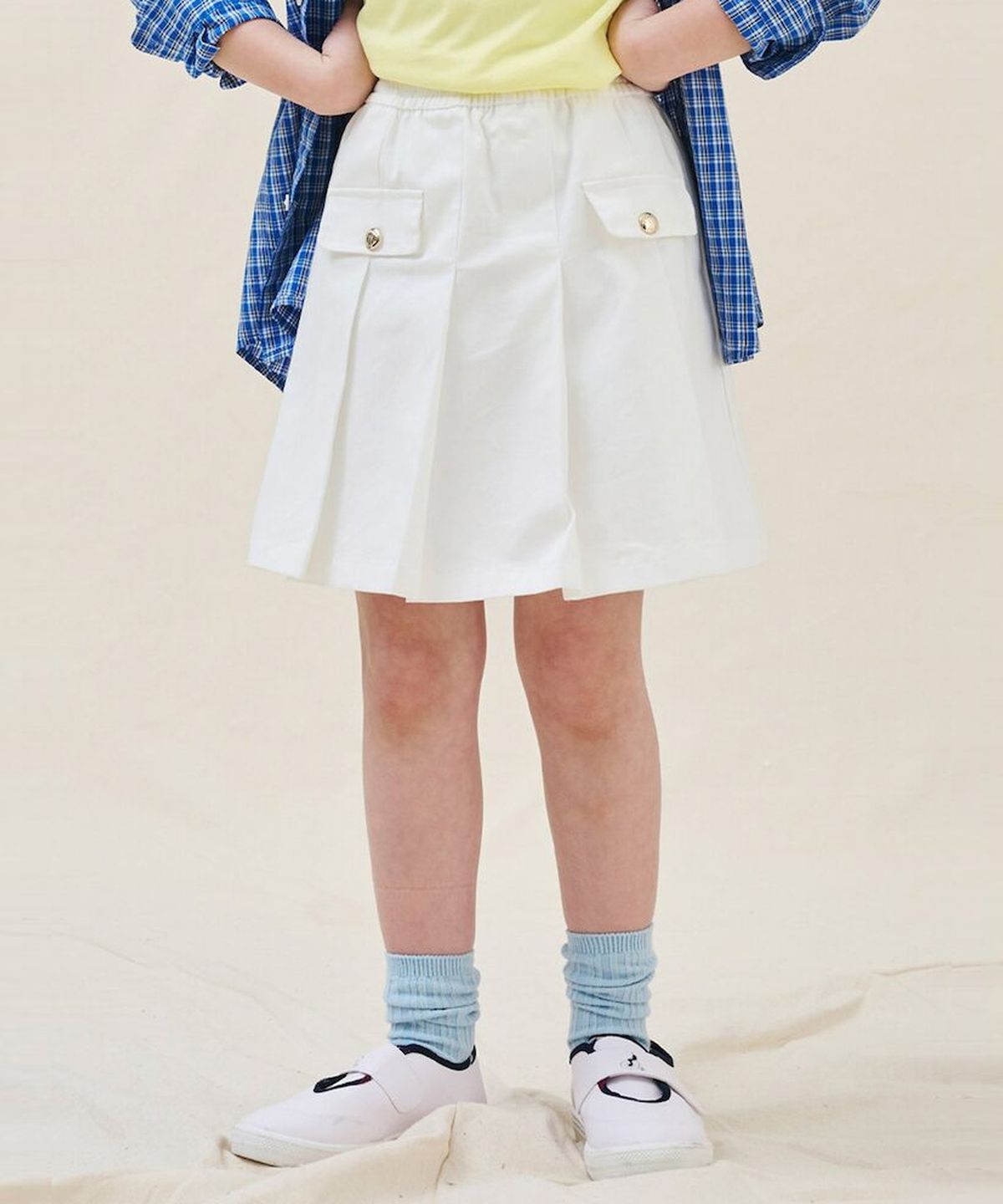 빈폴 키즈(BEANPOLE KIDS) 치노 플리츠 치마 바지  아이보리 (BI5227G030)