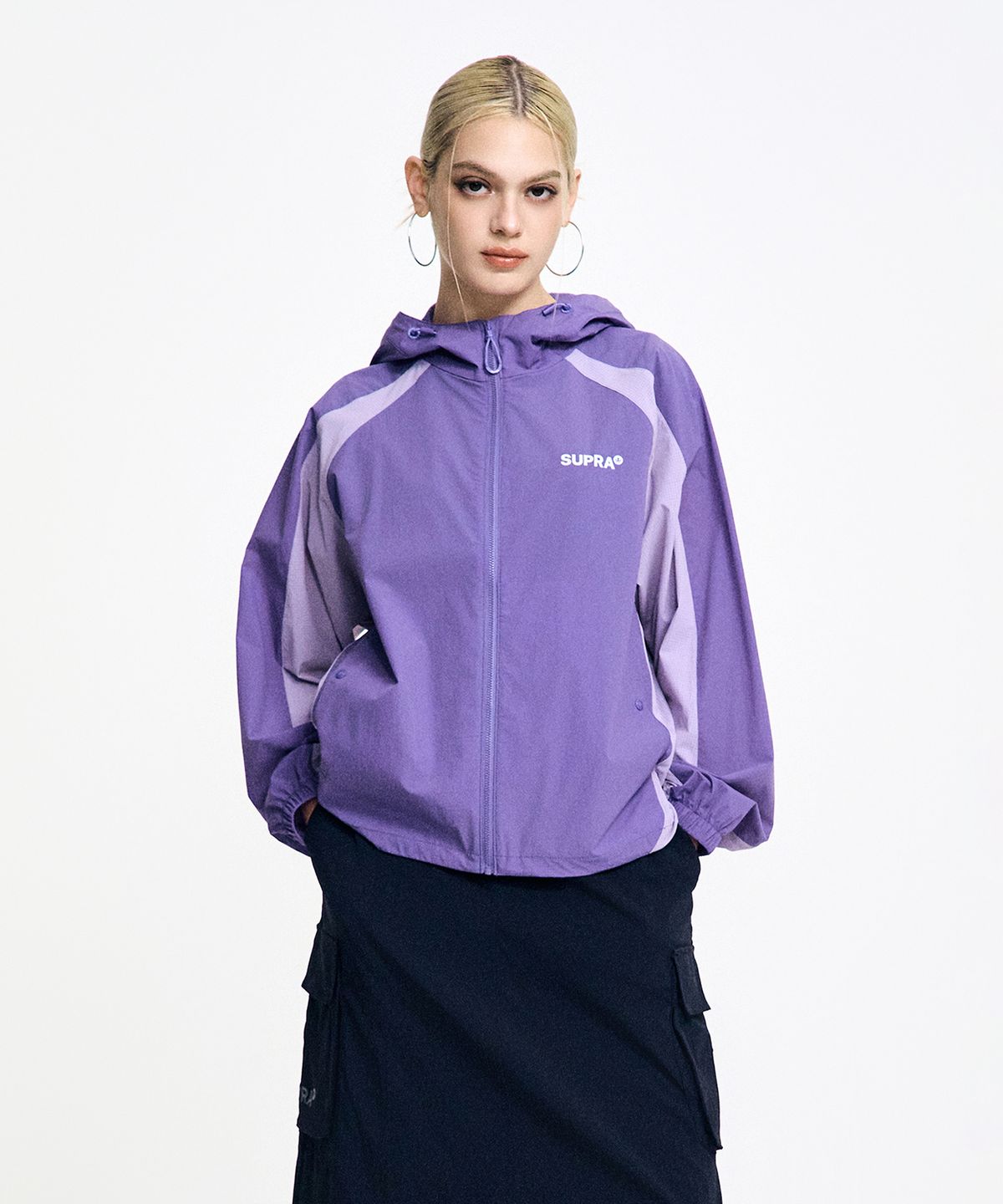 수프라(SUPRA) 여성 컬러블럭 바람막이(PURPLE)