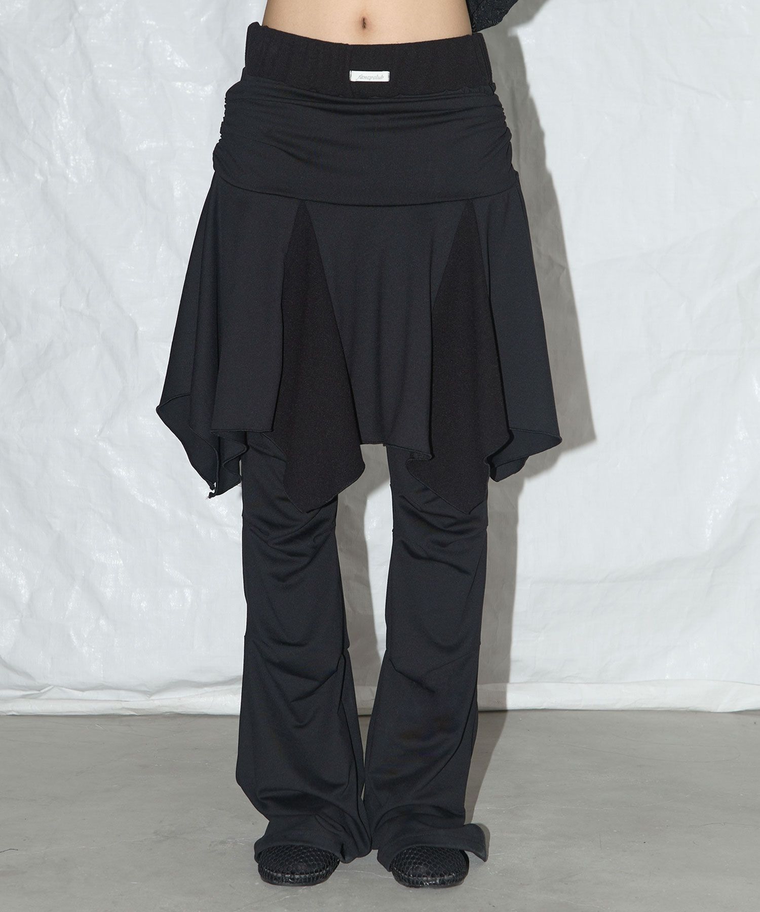 FANCY CLUB ■ Unbalanced Skirt Layered Pintuck Pants パンツ MUSINSA | FANCY CLUB Unbalanced Skirt Layered Pintuck Pants