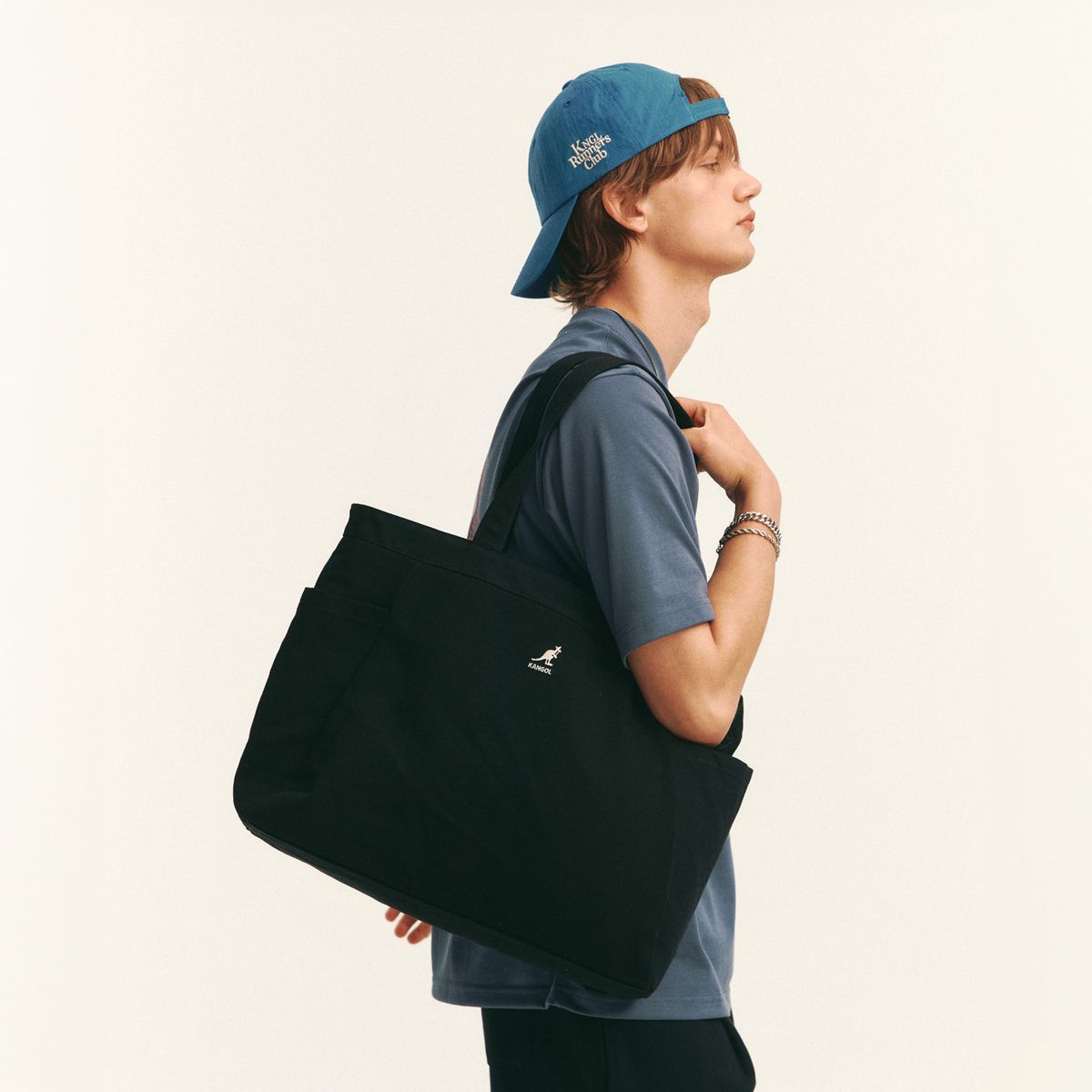 캉골(KANGOL) 바이오 캔버스 빅 토트백 3977 블랙