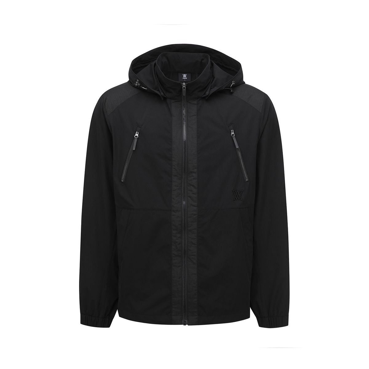 어뉴골프(ANEW GOLF) MEN SP RIB PATCH MA-1 JACKET_BK