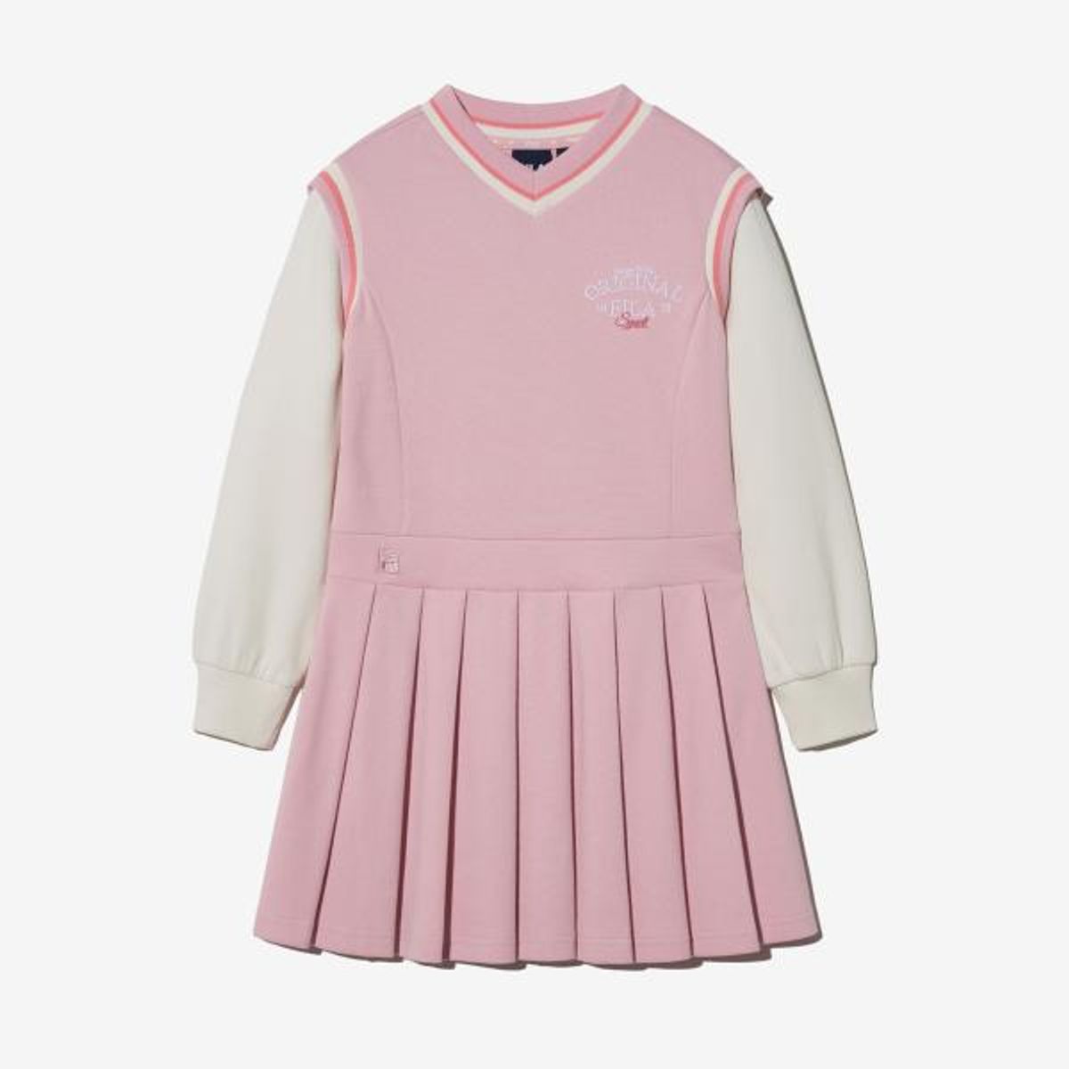 휠라 키즈(FILA KIDS) 플리츠 레이어드 원피스