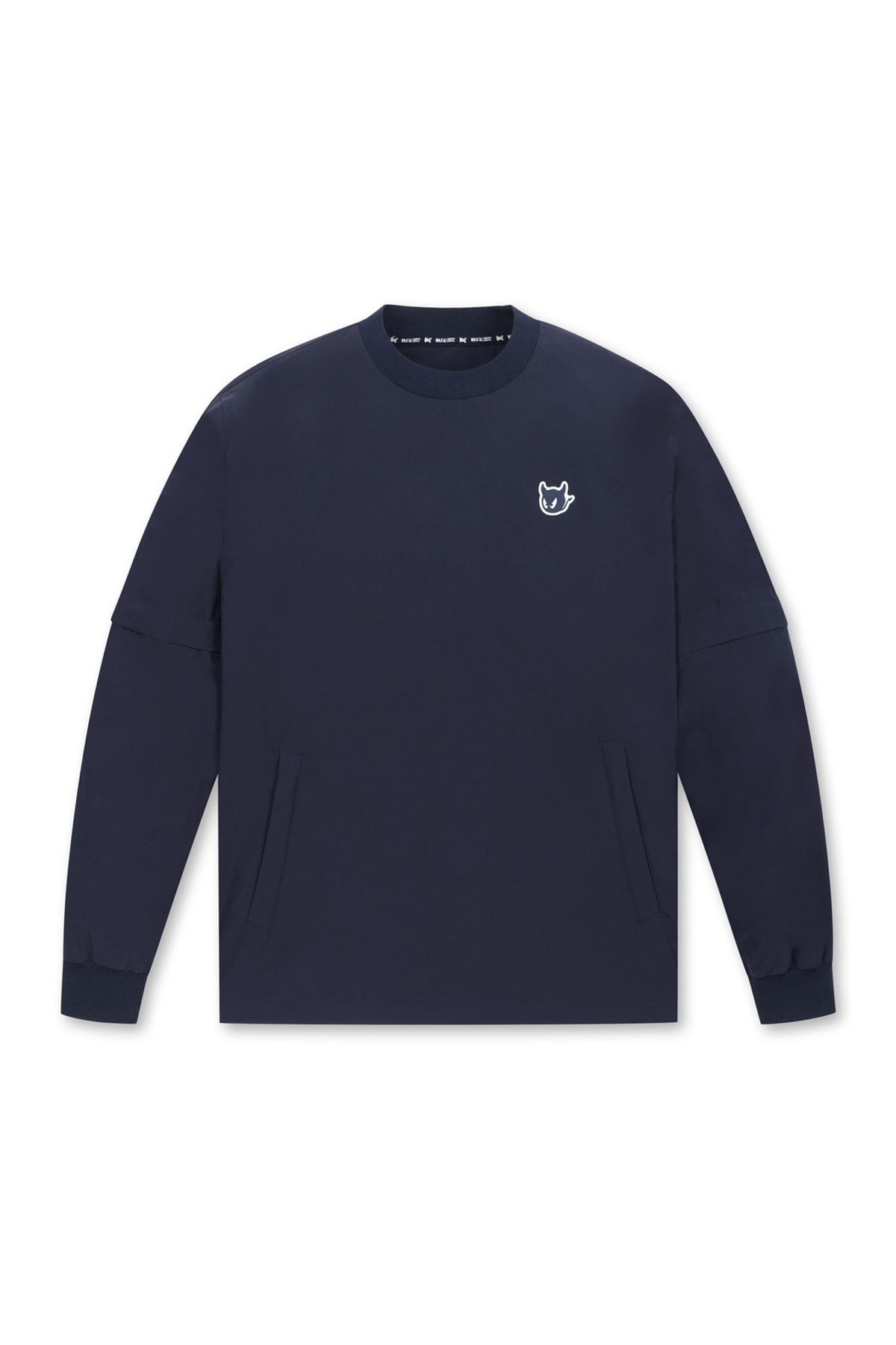 왁(WAAC) Men Athletic Detachable Sleeve Pullover_WTUAM25402NYD