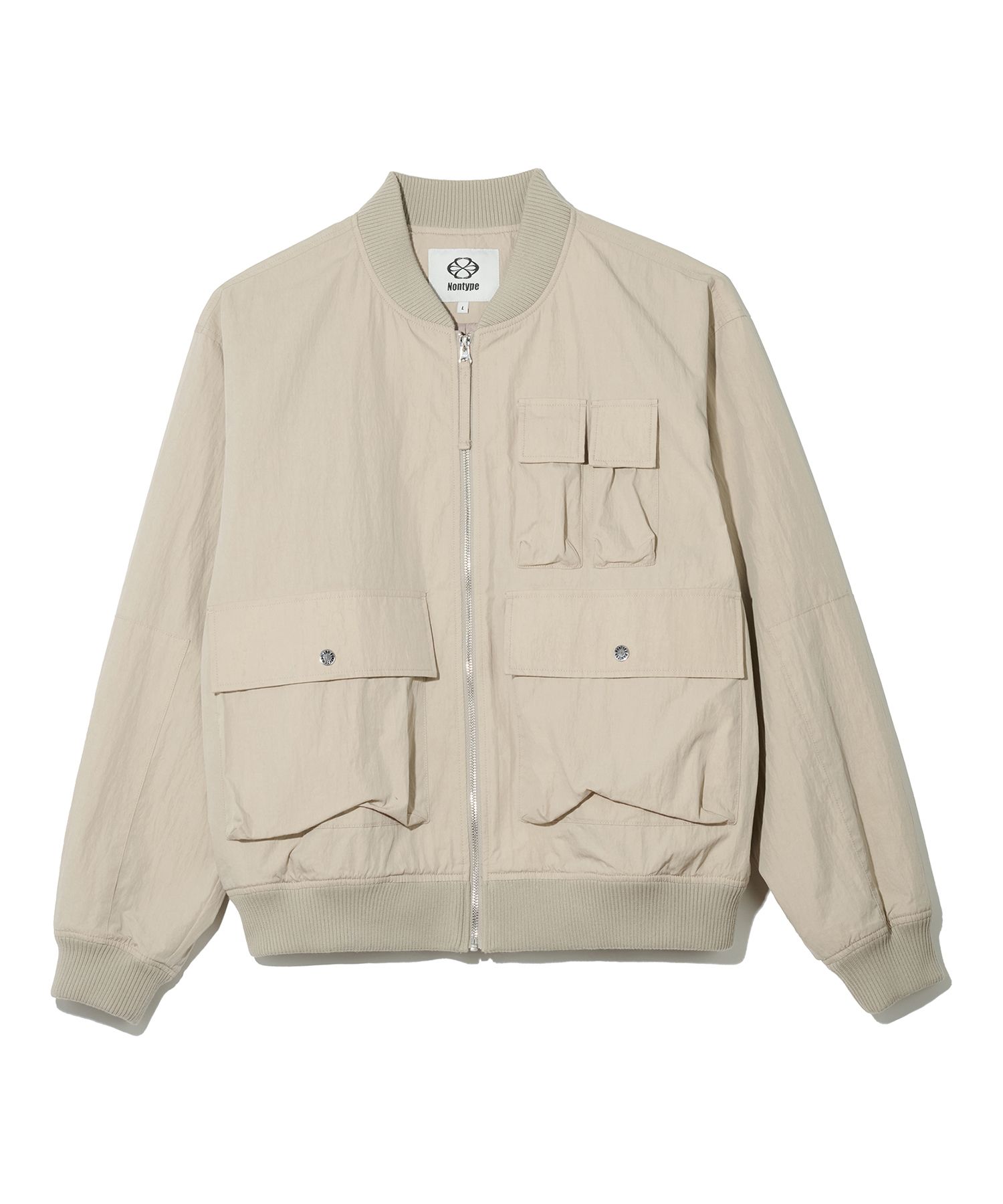 MUSINSA | NONTYPE MULTI POCKET MA-1 JUMPER (BEIGE)