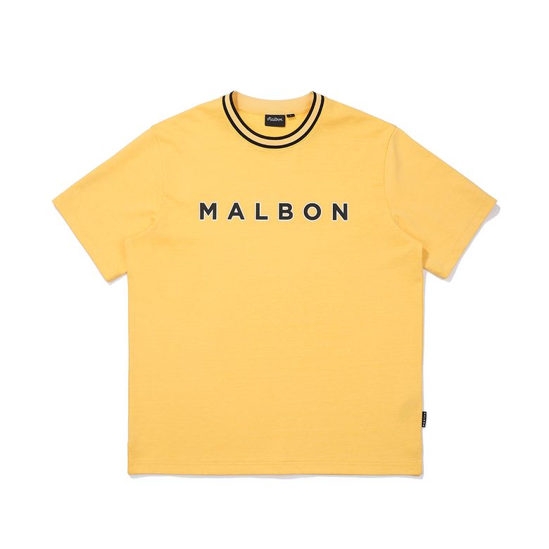말본 피그먼트 유니 라운드 티셔츠 YELLOW